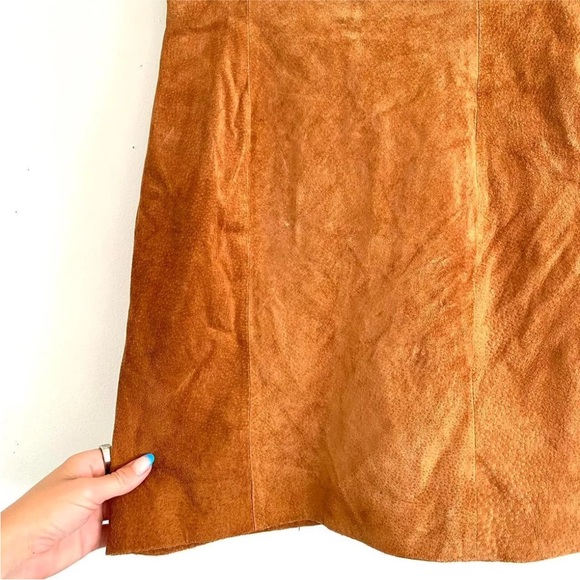 Wilson’s Leather vintage suede brown tan skirt Size 4 - Picture 5 of 7